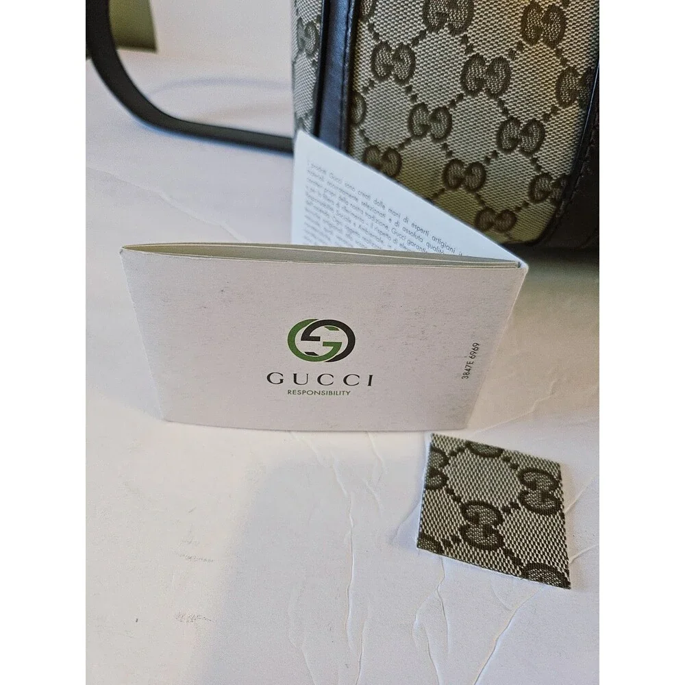 Authentic Gucci Medium Canvas GG Crossbody Bag - Picture 14 of 16